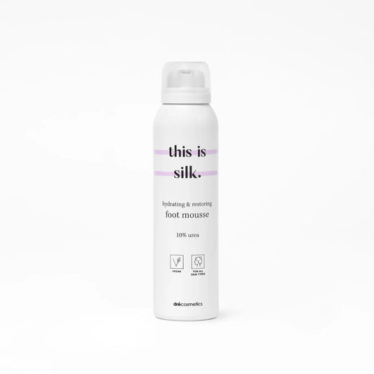Foot Mousse "this is silk." | 10% urea (6x150ml) + 1 gratis kartonnen baliedisplay